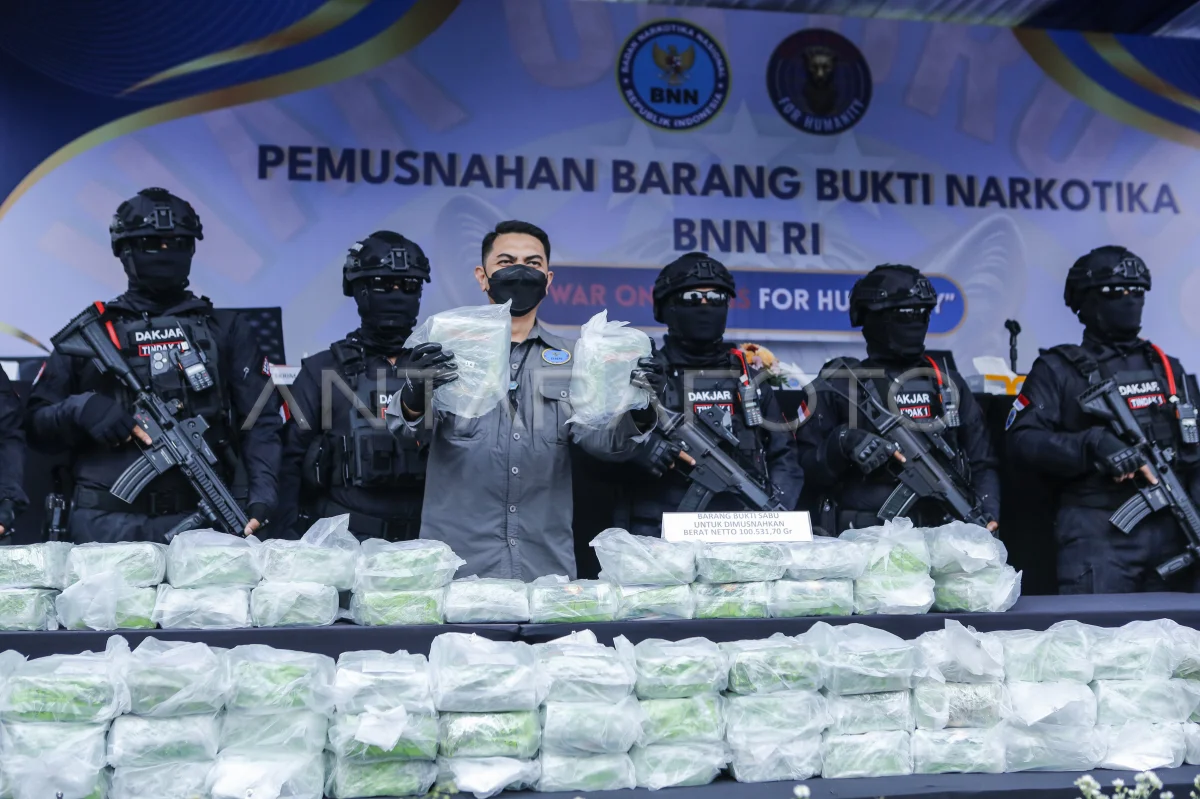 Pemusnahan Narkotika BNN RI mencakup 34,21 kg sabu